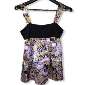 Alice & Trixie Silk Tank Top | Purple Paisley | Small